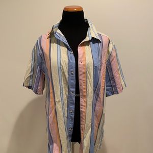 Pastel striped button down